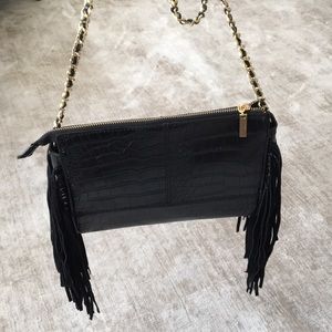 Zara crossbody fringe handbag